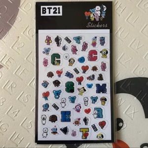 New BTS Sticker Sheet 1 K-Pop Merch BT21